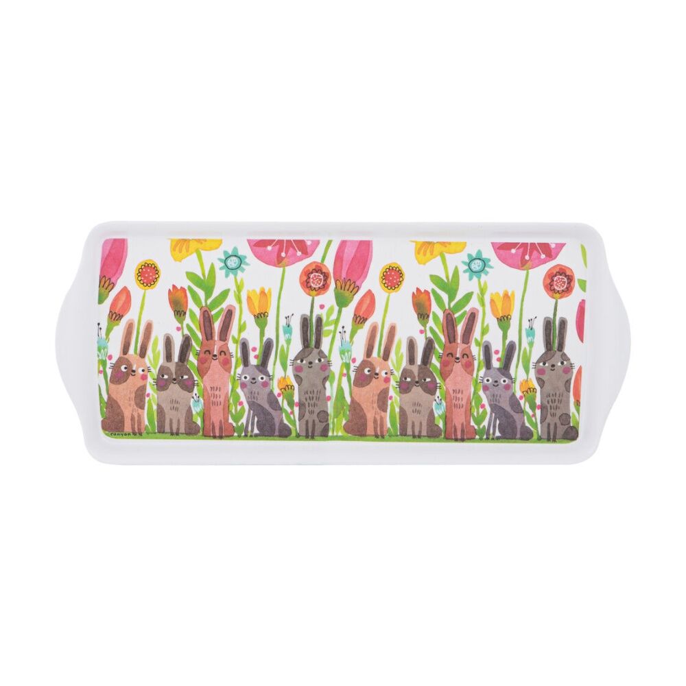 Ashdene Playful Bunnies Blooms Sandwich Dish Tray Serveware 38x16.5cm (2 Pack) — image 2