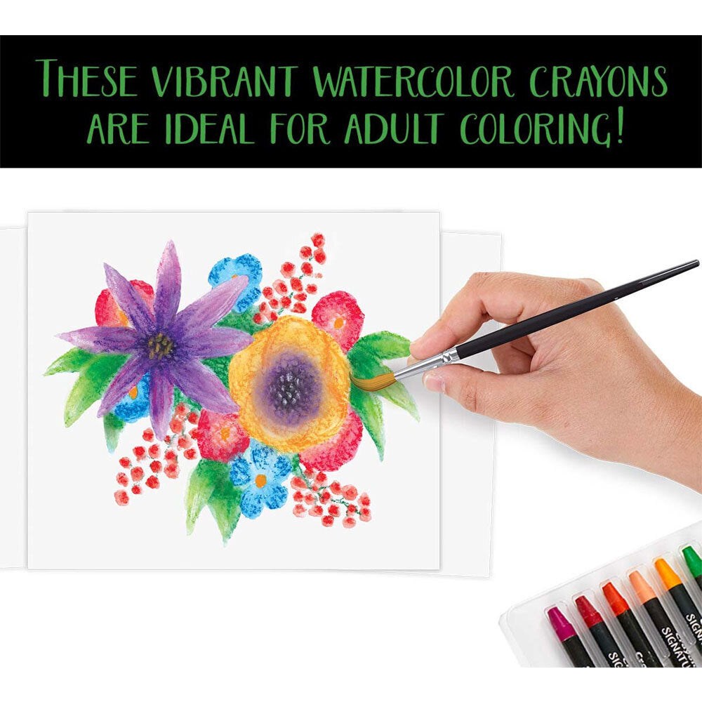 Crayola Signature Non-Toxic Premium Watercolor Crayons w/ Brush For 14+ (24 Pieces) — image 6