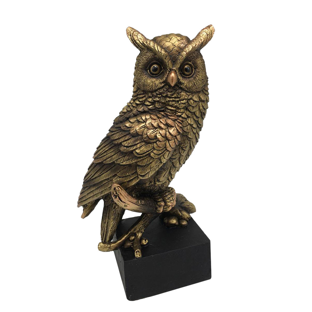 53155-gibson-gifts-owl-home-decor-figurine-medium-bronze-22-5cm