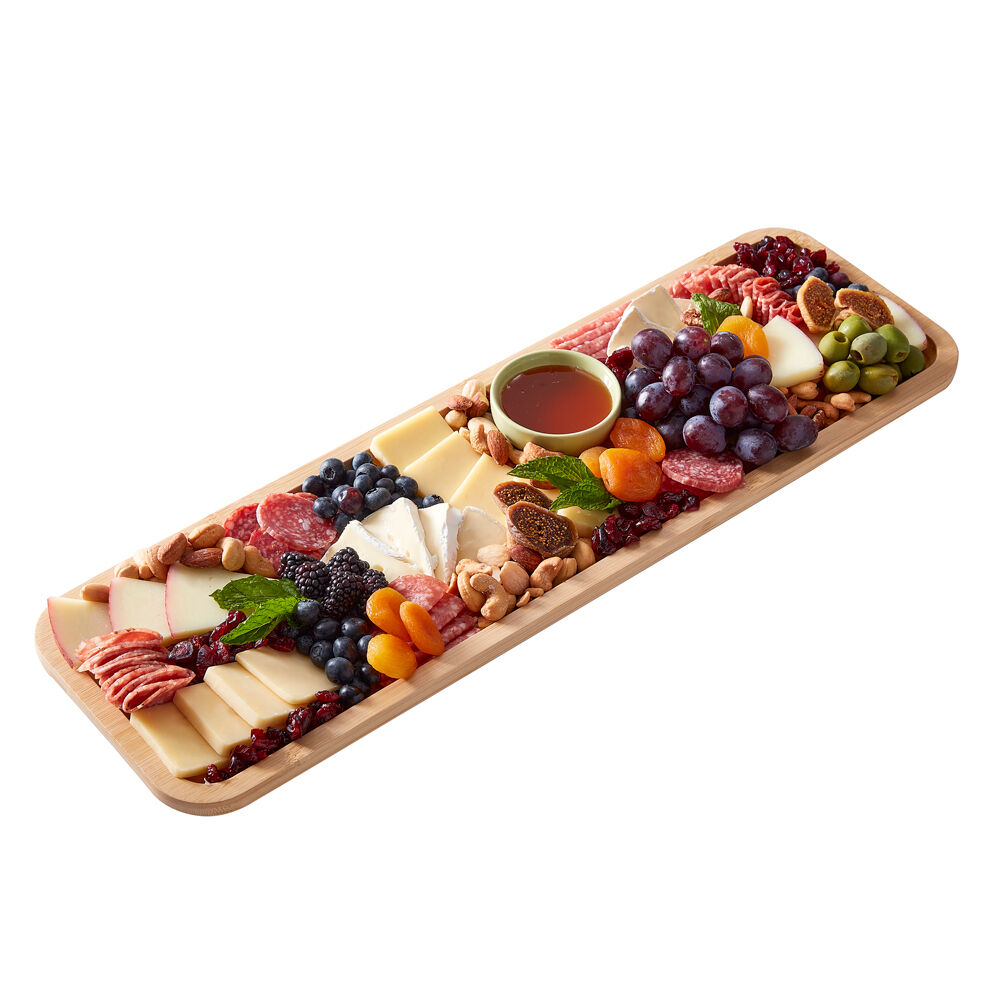 Farberware Brown/Clear Build-a-Board Bamboo Snacking Platter, 17.5x56cm — image 2