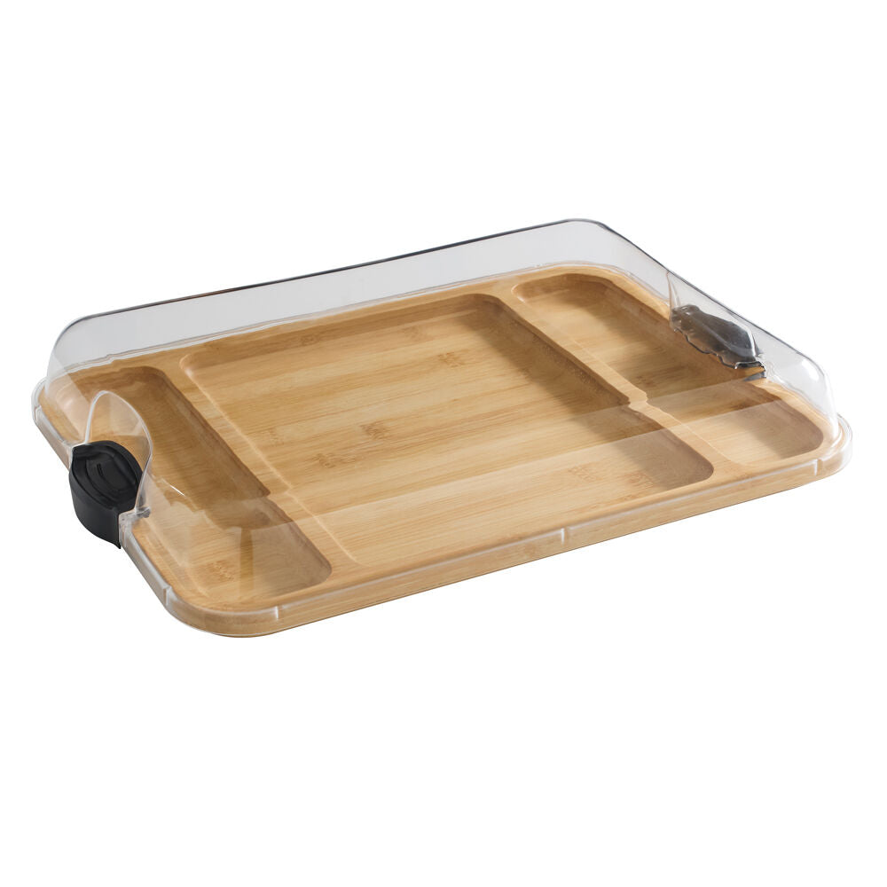 Farberware Build-a-Board Bamboo Rectangular Board, 30.5x40.5cm Brown/Clear (2 Pack) — image 2