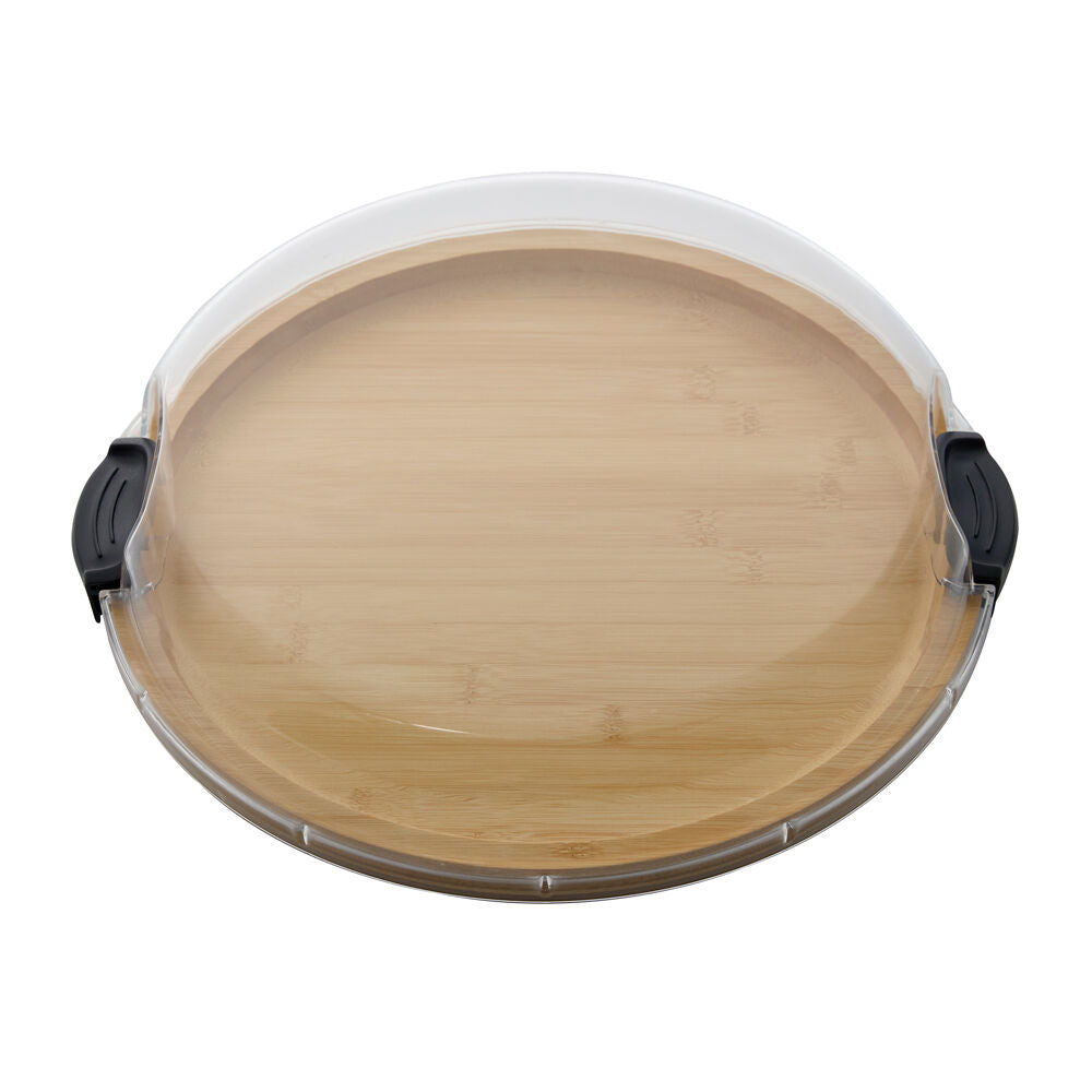 Farberware Build-a-Board Bamboo Round Snacking Board, 35.5cm Brown/Clear (2 Pack) — image 2