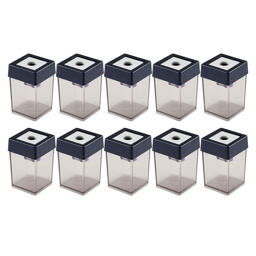 Dahle Plastic Single Hole Pencil Sharpener School/Office Stationery Black (10 Pack)