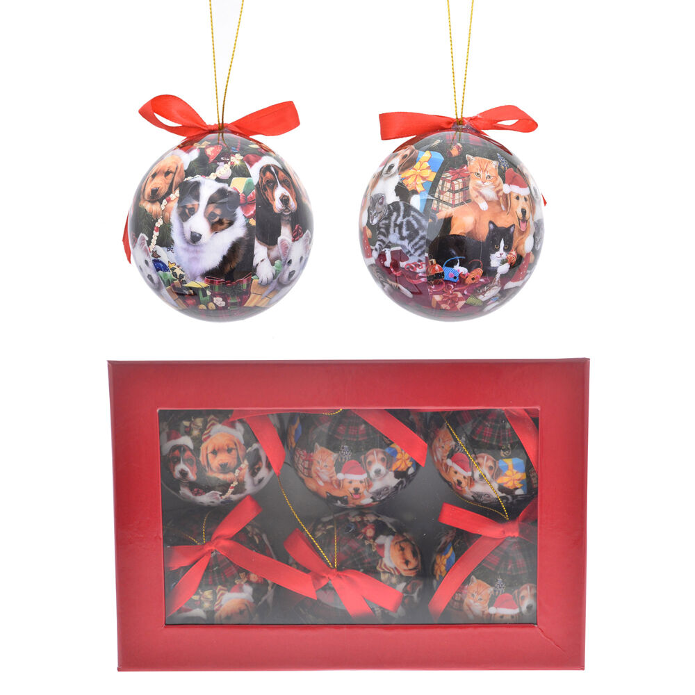 Gibson Gifts Dogs & Cats Christmas Tree Decoration Baubles 80x230x160mm (6 Pieces) — image 2