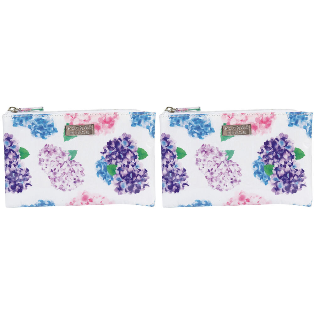 Wicked Sista Hydrangeas Large Flat Purse Womens Wallet 21x14cm Rectangle (2 Pack)