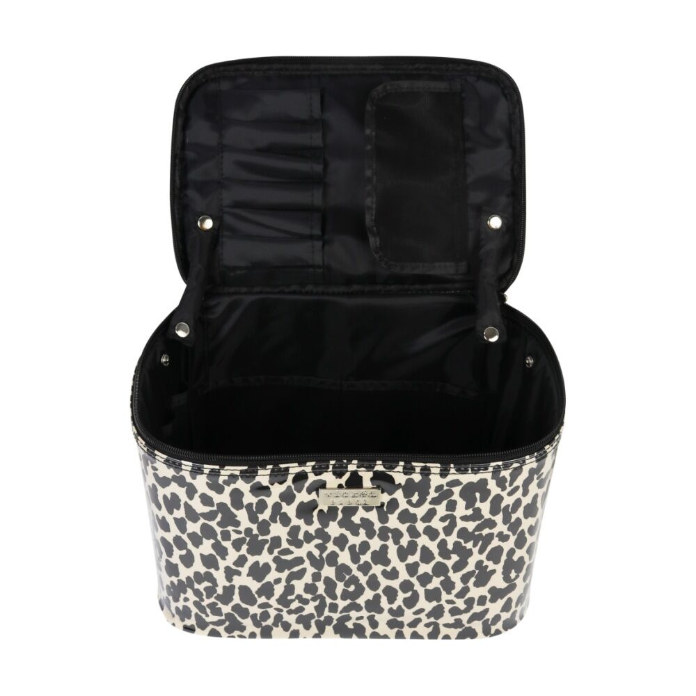 Wicked Sista Ocelot Large Beauty Case Compartments Makeup Bag Waterproof Black — image 2