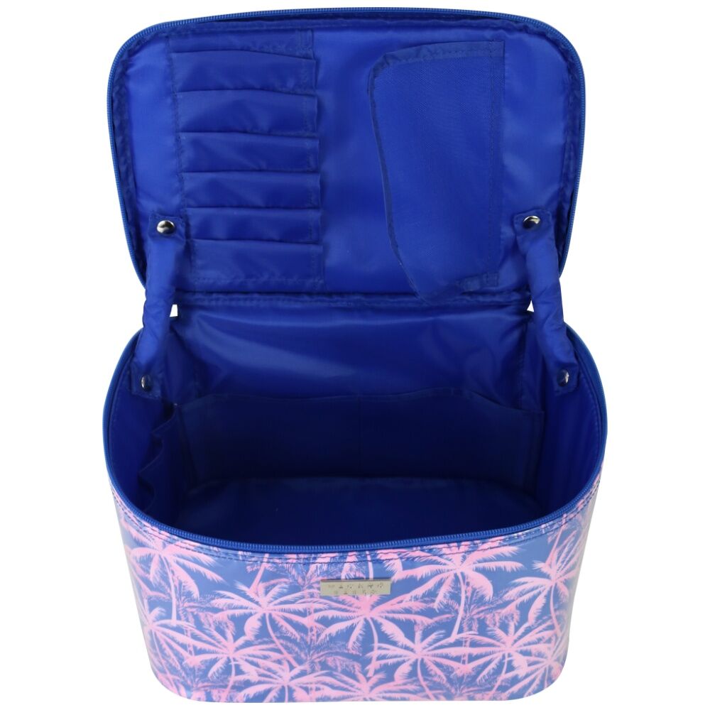 Wicked Sista Bahama Palms Beauty Case Large Cosmetic Bag - Purple — image 2