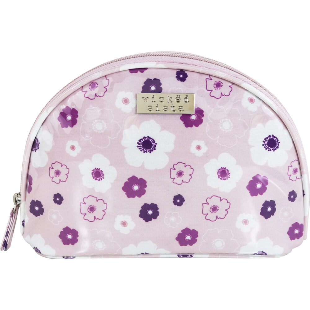 545660-wicked-sista-seasons-floral-half-round-shell-cosmetic-bag-pink