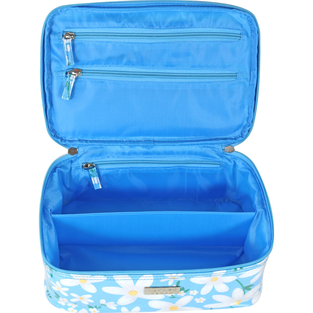 Wicked Sista 28x11.5x18cm Blue Daisy Beauty Make Up Toiletries Bag/Travel Case — image 2