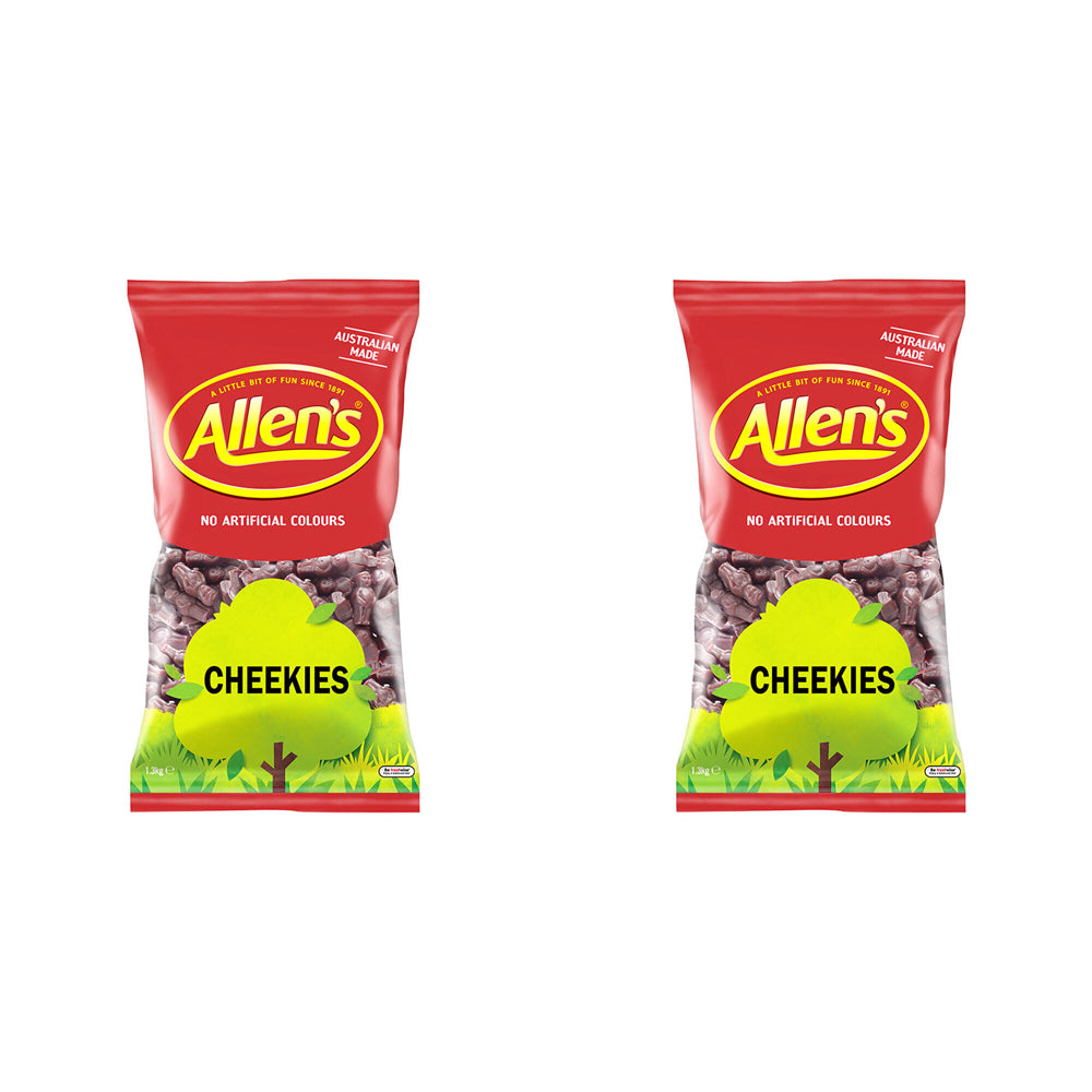 Allen's 1.3kg Cheekies Chocolate Flavoured Chewy Lolly/Candy Sweets Snack (2 Pack)
