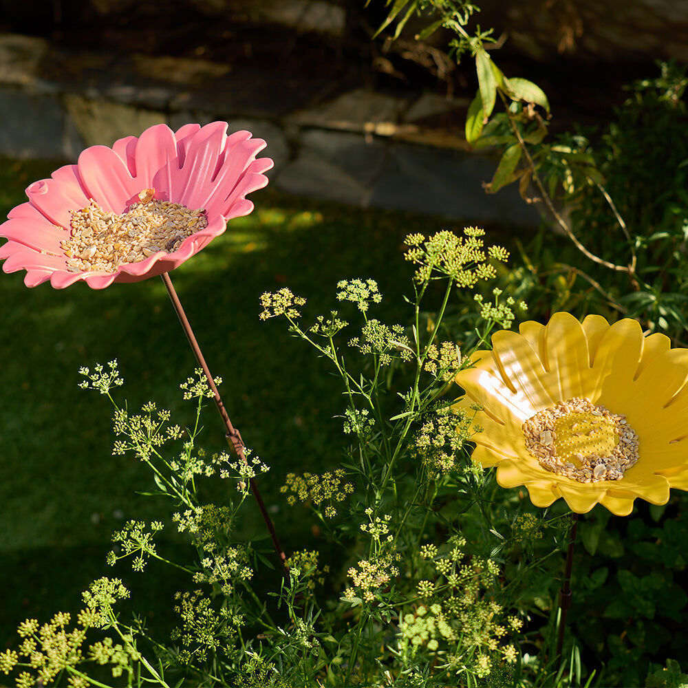 Annabel Trends Bamboo Bird Bath Sunflower w/ Iron Stand 60cm Yellow (2 Pack) — image 9