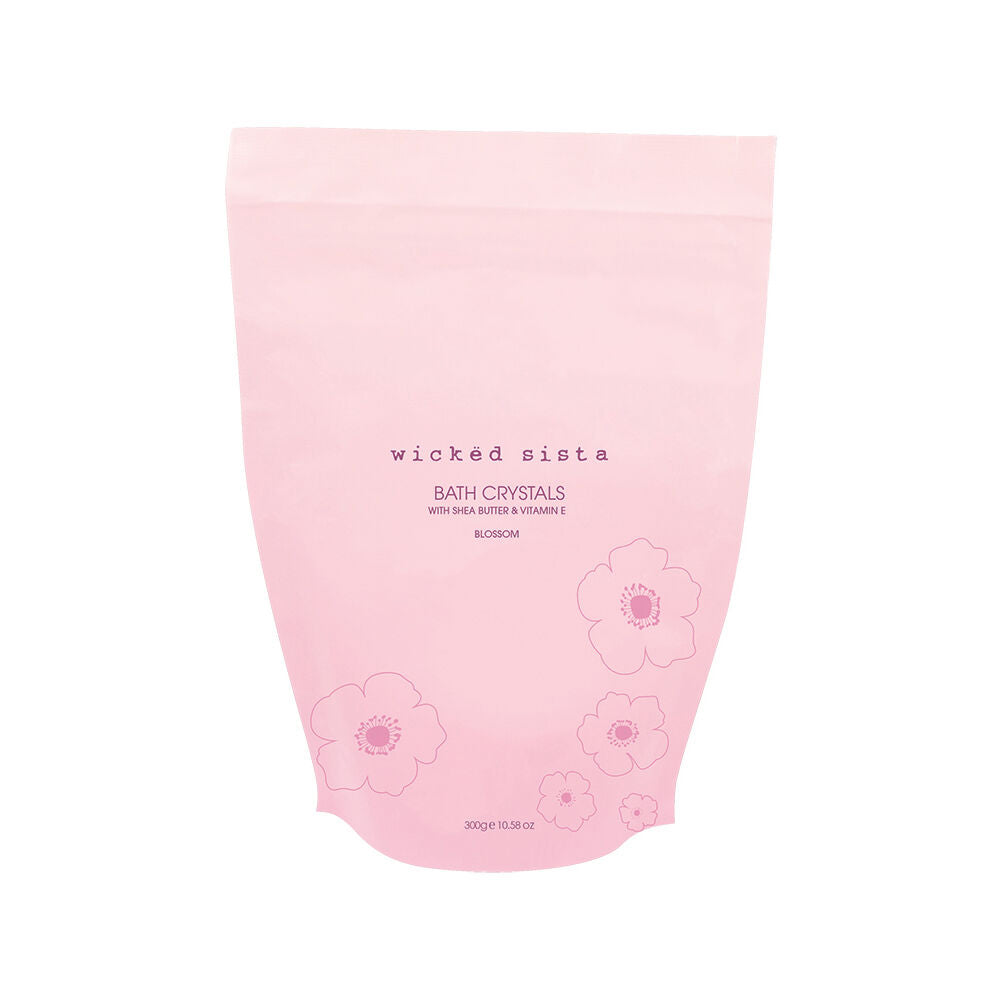 Wicked Sista Blossom Bath Crystal 300G With Shea Butter And Metallic - Pink