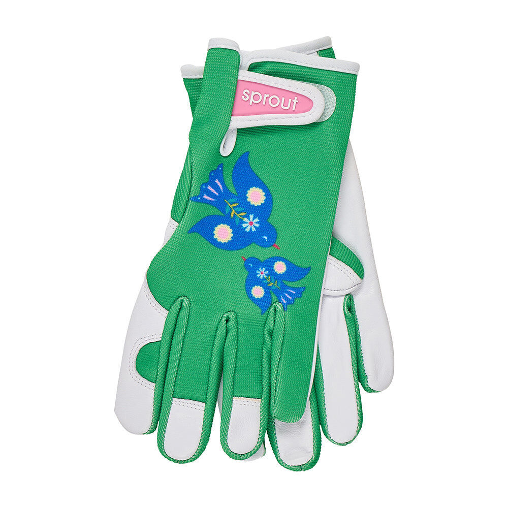Annabel Trends One Size Fiesta Bird Sprout Goatskin Leather Garden Gloves