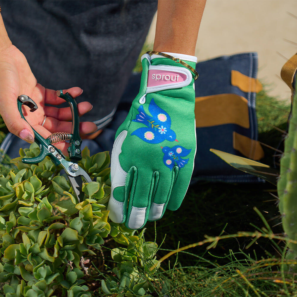 Annabel Trends One Size Fiesta Bird Sprout Goatskin Leather Garden Gloves — image 3