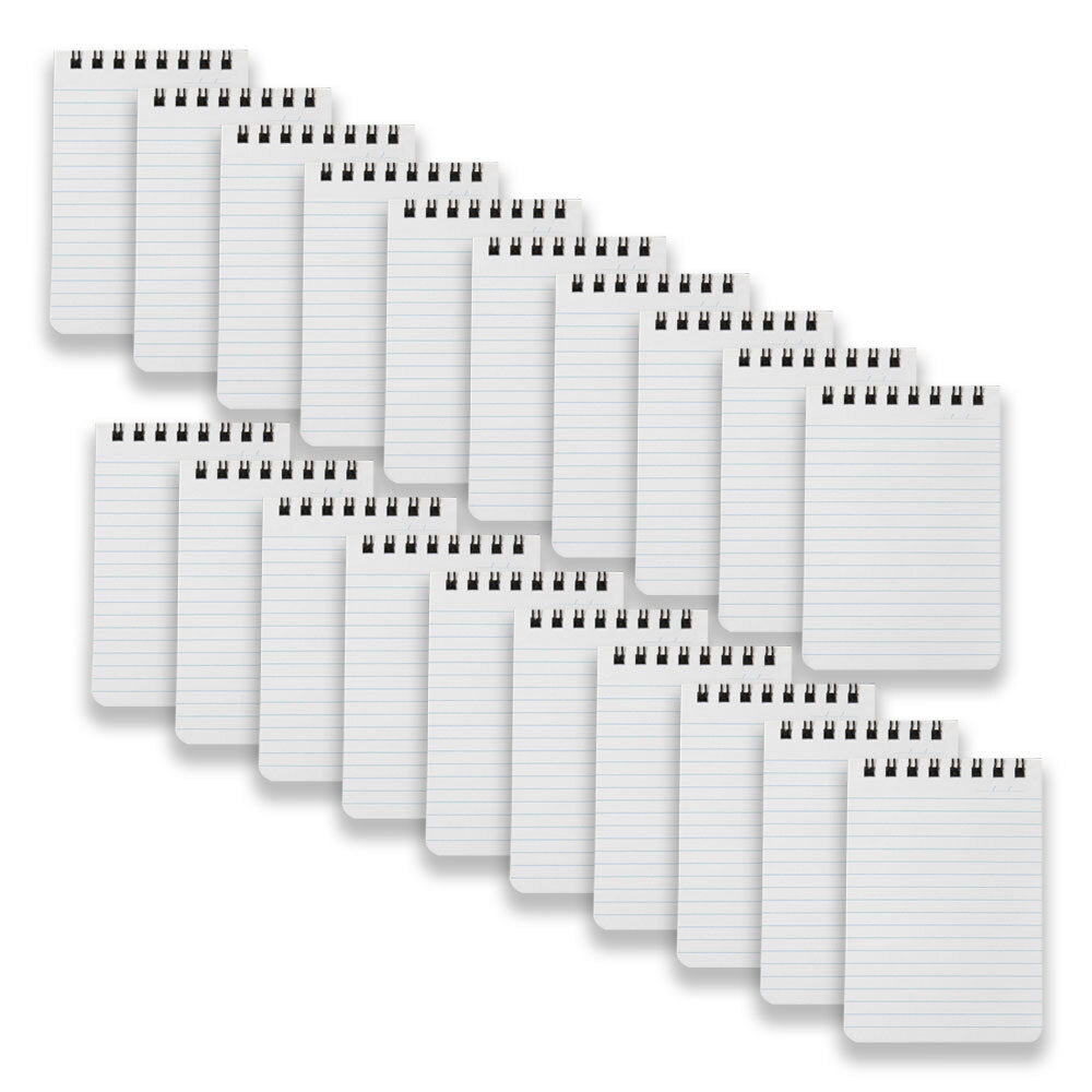 Spirax P560 PP Notebook/Note Pad 112x77 5mm Ruled 96-Pages Stationery Black (20 Pack)