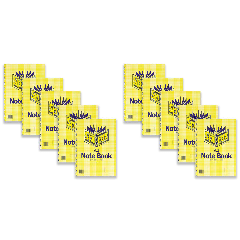 Spirax 595 Spiral A4 Notebook Office/School Paper Writing Stationery 120Pgs (2 Pack)