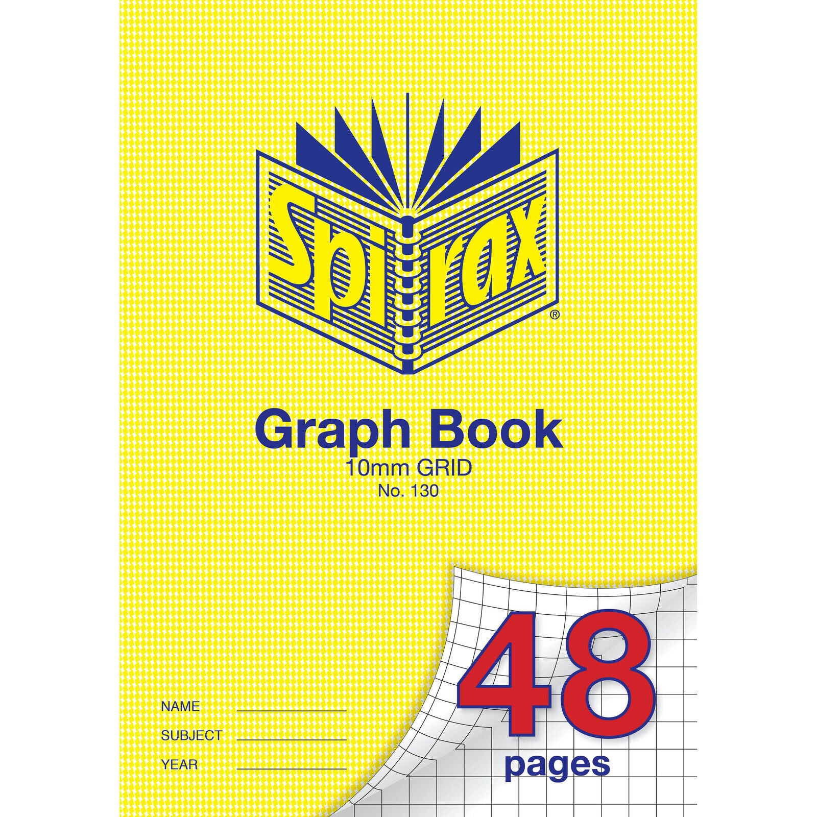 56130-1-spirax-130-graph-book-a4-48-pages-10mm-grid-notebook-yellow