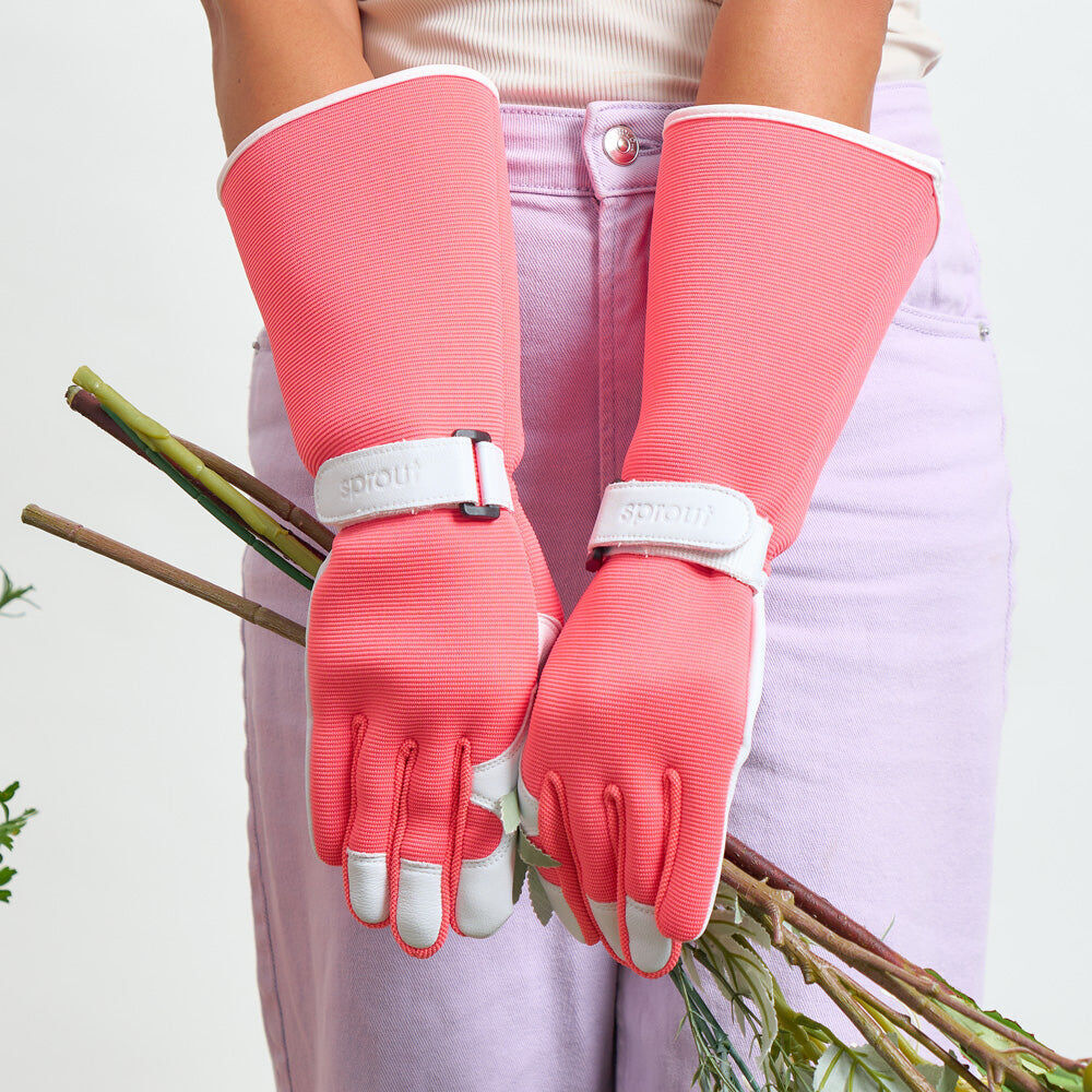 Annabel Trends Sprout Long Sleeve Garden Planting/Pruning Hand Gloves Olive (4 Pieces) — image 4
