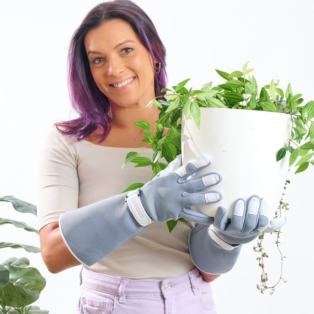 Annabel Trends Sprout Long Sleeve Garden Planting/Pruning Hand Gloves Olive (4 Pieces) — image 5