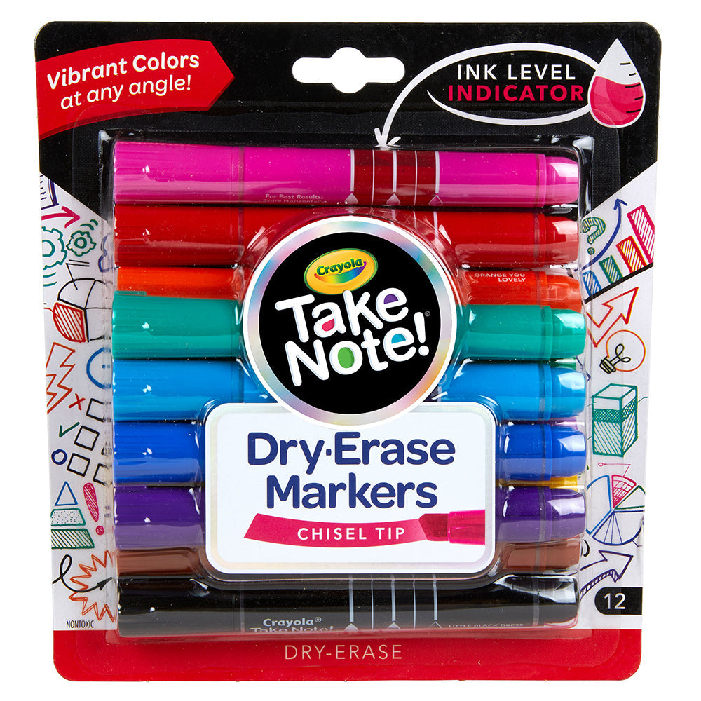 Crayola Take Note! Quick-Dry White Board Markers Chisel Tip Writing Pen (24 Pieces) — image 2