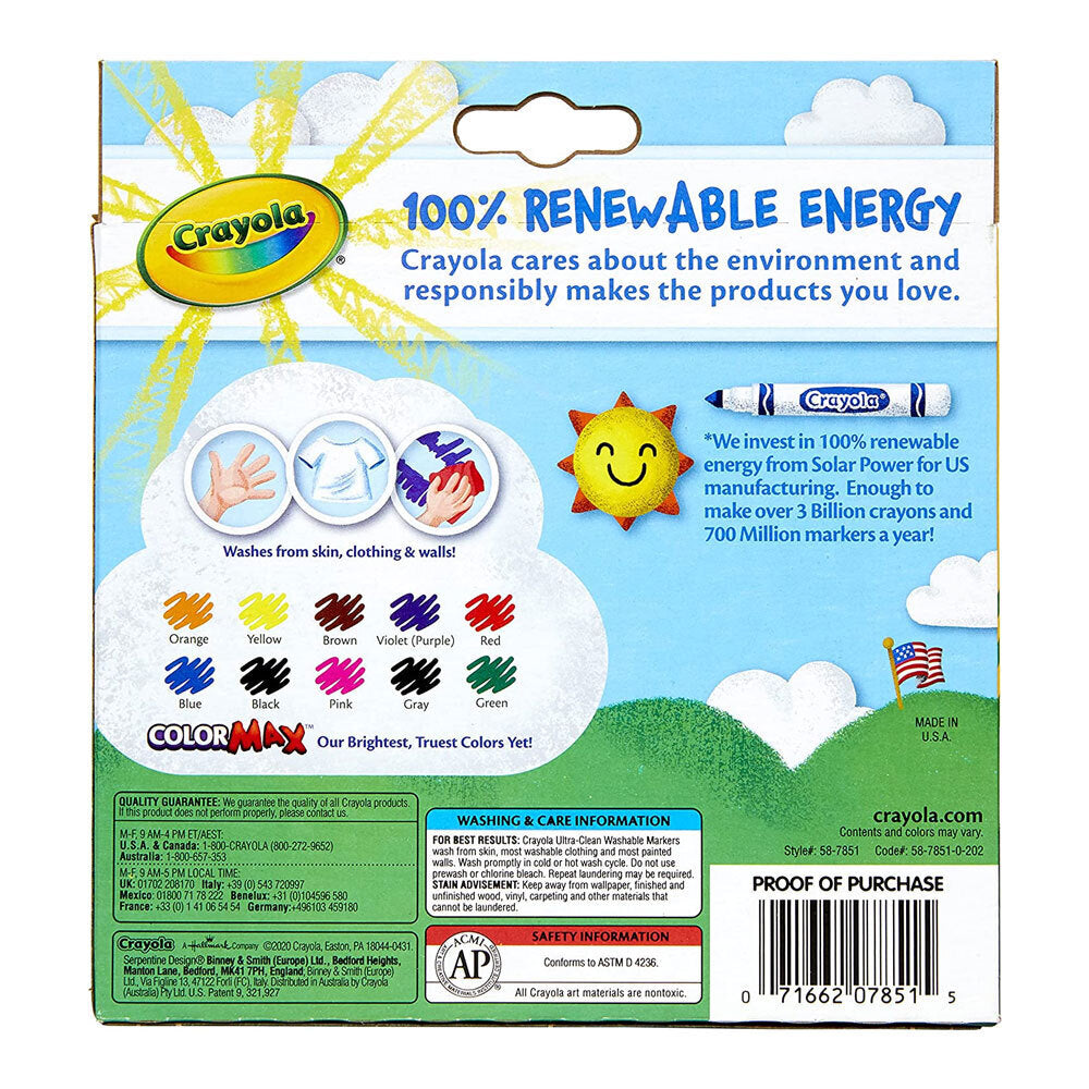 Crayola Ultra Clean Classic Colours Washable Broad Line Markers For Kids 4+ (40 Pieces) — image 4