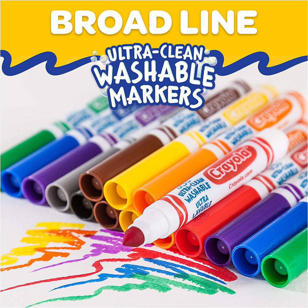 Crayola Ultra Clean Classic Colours Washable Broad Line Markers For Kids 4+ (40 Pieces) — image 5