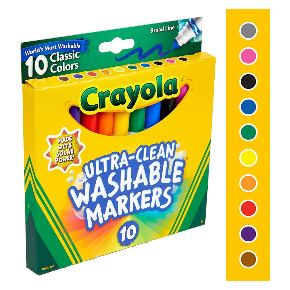 Crayola Ultra Clean Classic Colours Washable Broad Line Markers For Kids 4+ (40 Pieces) — image 6