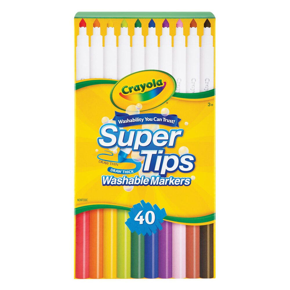 Crayola Super Tips Washable Markers Colouring Set Kids 3y+ (80 Pieces) — image 2