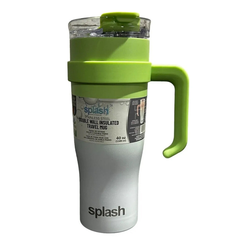 Splash Double Wall Insulated Travel Mug w/ Handle 1.2L Dual Colour Assorted (2 Pack) — image 2