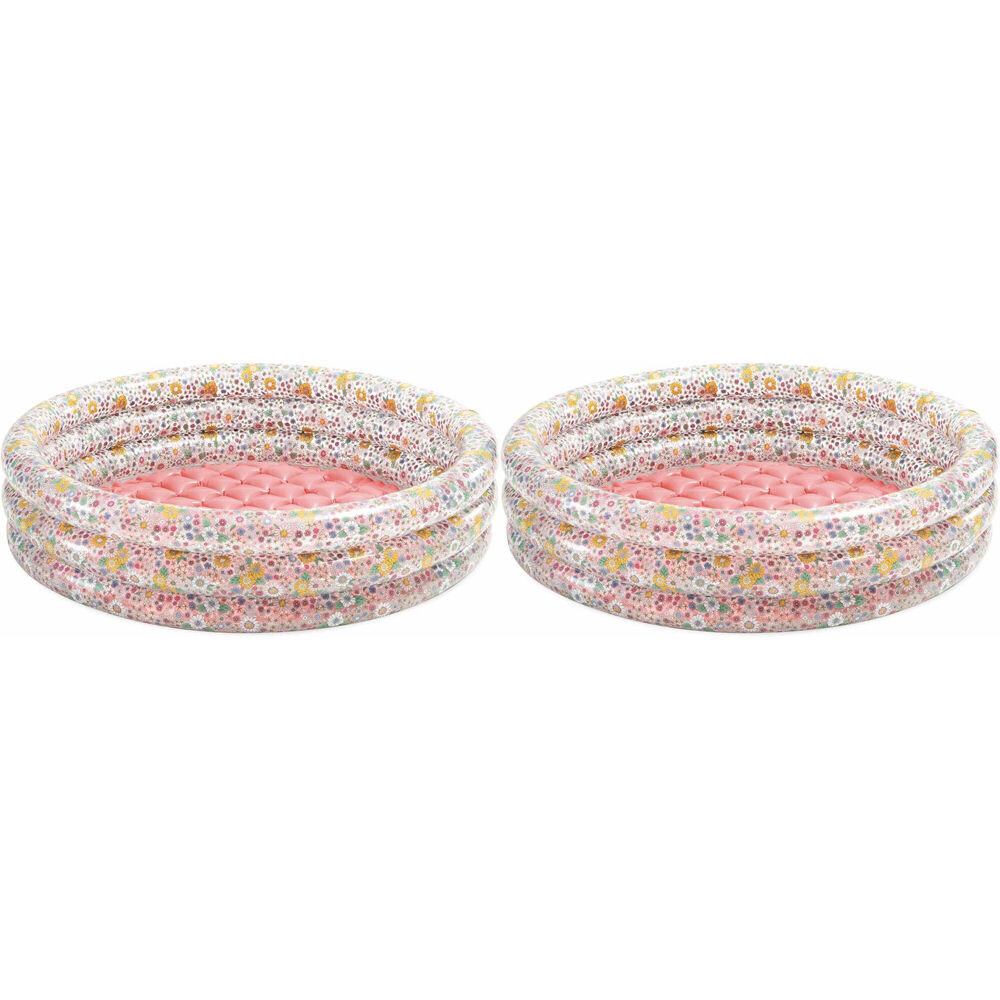 Intex Sweet Blossom Inflatable Baby/Kids Outdoor Swimming Splash Pool 1-3y+ (2 Pack)