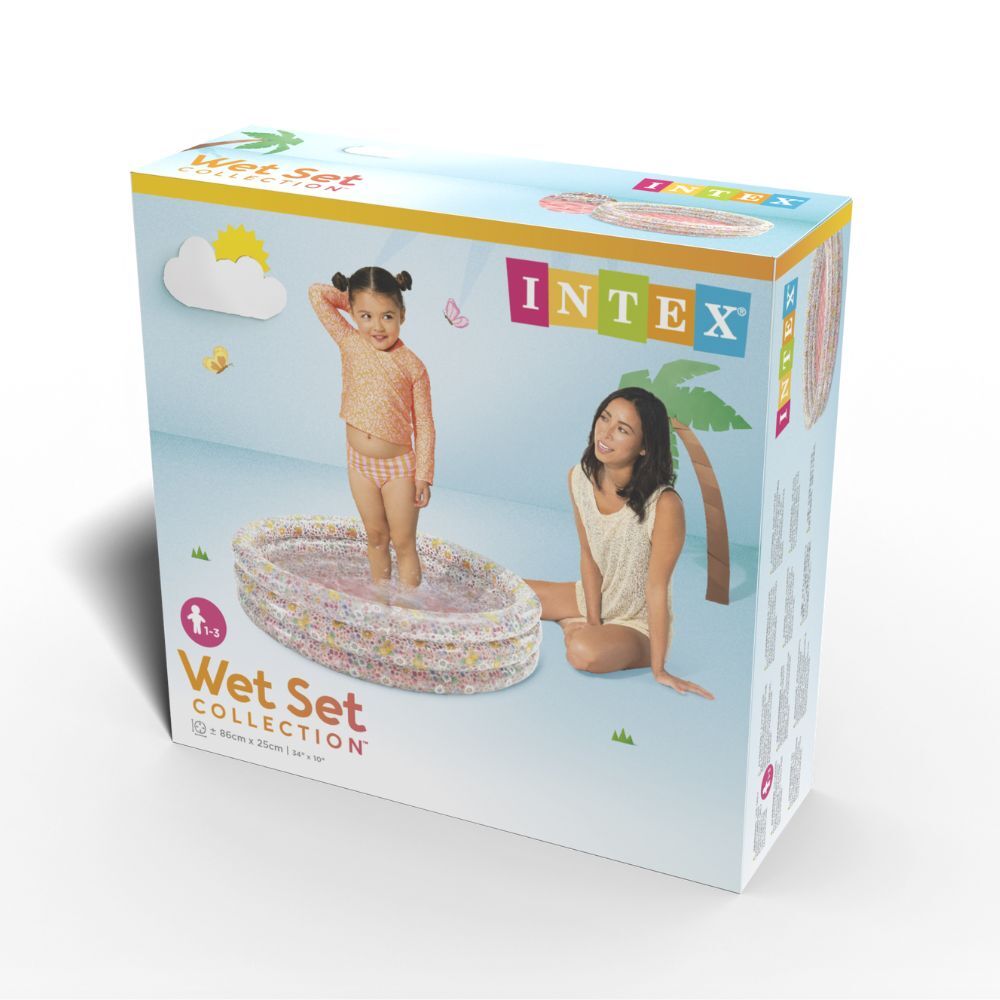 Intex Sweet Blossom Inflatable Baby/Kids Outdoor Swimming Splash Pool 1-3y+ (2 Pack) — image 6