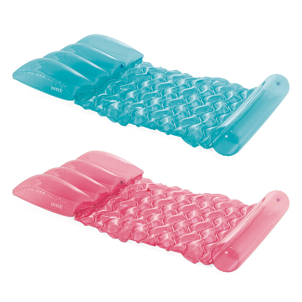 Intex Transparent Inflatable Floating Pool Hammock 1.73mx89cm - Assorted (2 Pack)
