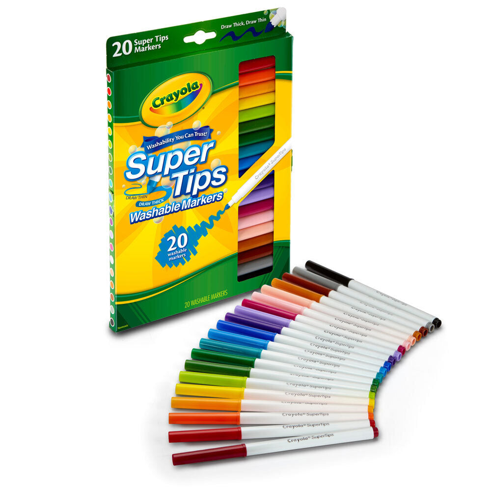 Crayola Super Tips Washable Coloured Non Toxic Markers Art Crafts Kids 3y+ (80 Pieces) — image 3