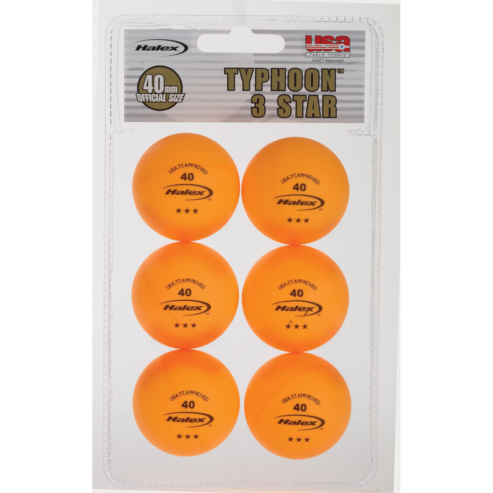 Regent 6pc Regent Halex 3 Star Table Tennis Playing Balls 40mm Orange (4 Pack) — image 2