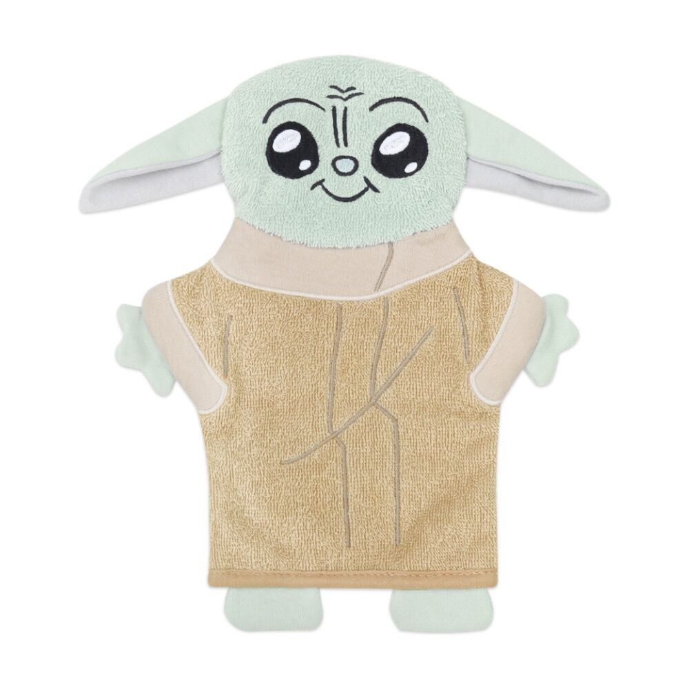 Lucas Film Grogu Star Wars Childrens Wash Mitt 100% Cotton Tan/Sage (3 Pack) — image 2