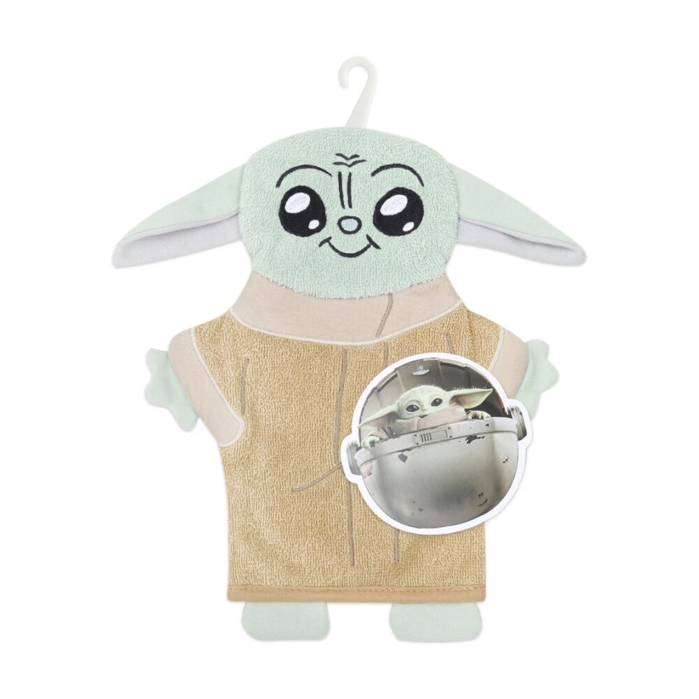 Lucas Film Grogu Star Wars Childrens Wash Mitt 100% Cotton Tan/Sage (3 Pack) — image 3