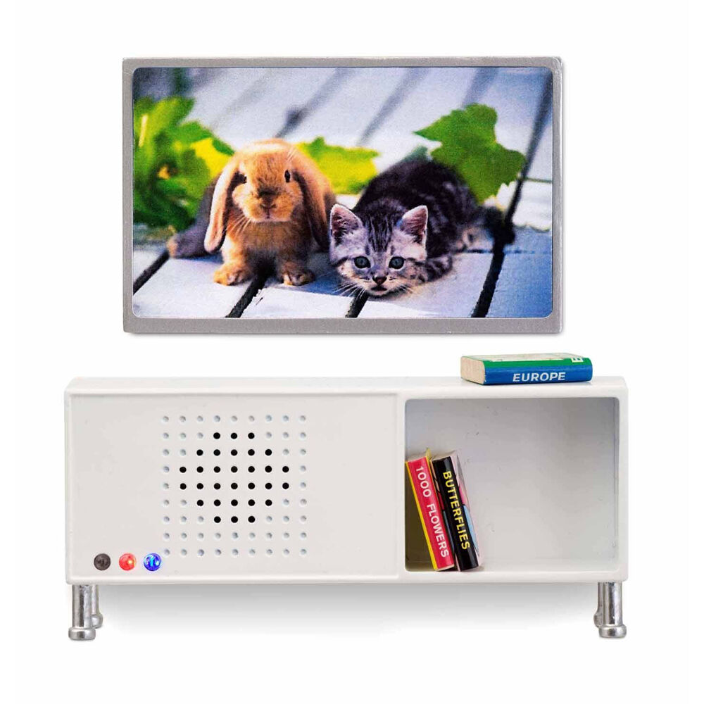 Lundby 4y+ Music Plus TV w/ Bluetooth Miniature Dollhouse Accessory Toy Set