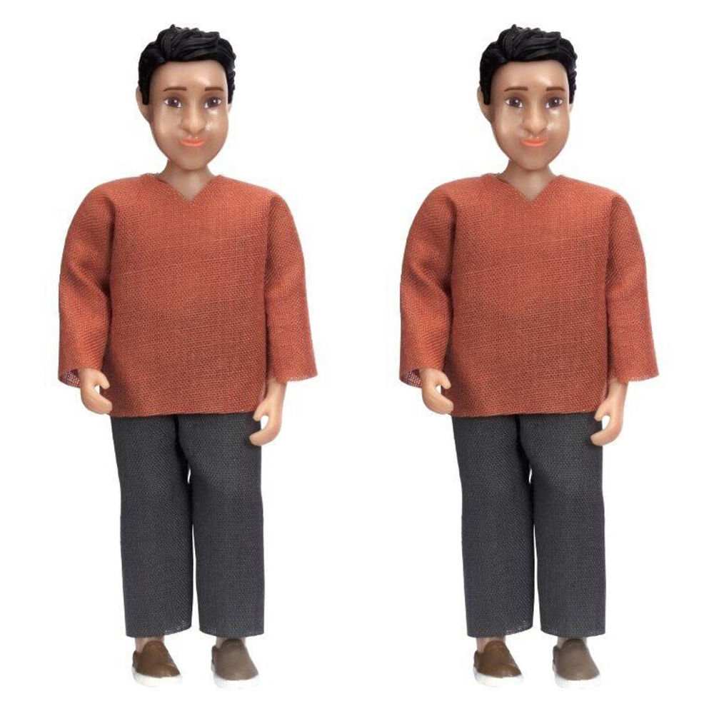 Lundby Dolls House Jamie Dad 1:18 Miniature Figure Acessory Toy 3y+ (2 Pack)