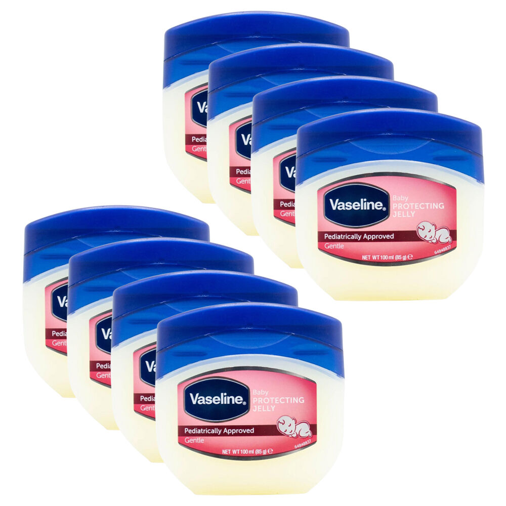 Vaseline Protecting Petroleum Jelly Baby Gentle 100ml Skin Moisturiser (8 Pack)