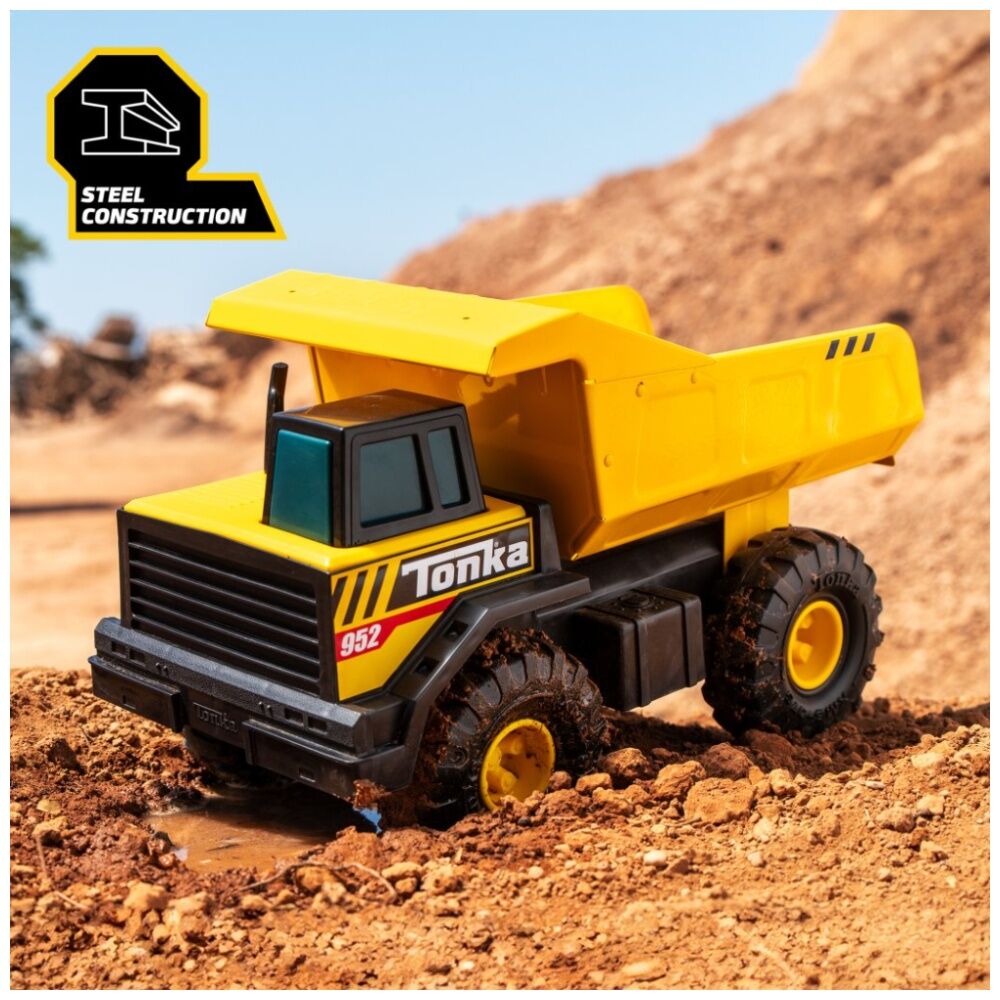 Tonka 3y+ Yellow Steel Classic Mighty Dump Truck Kids Outdoor Toy — image 4