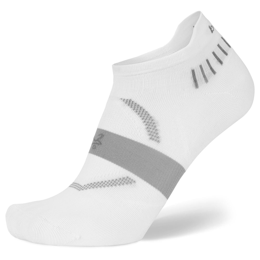 Balega Drynamix Hidden Dry No Show Tab Socks Large W11-13/M9.5-11.5 White/Grey