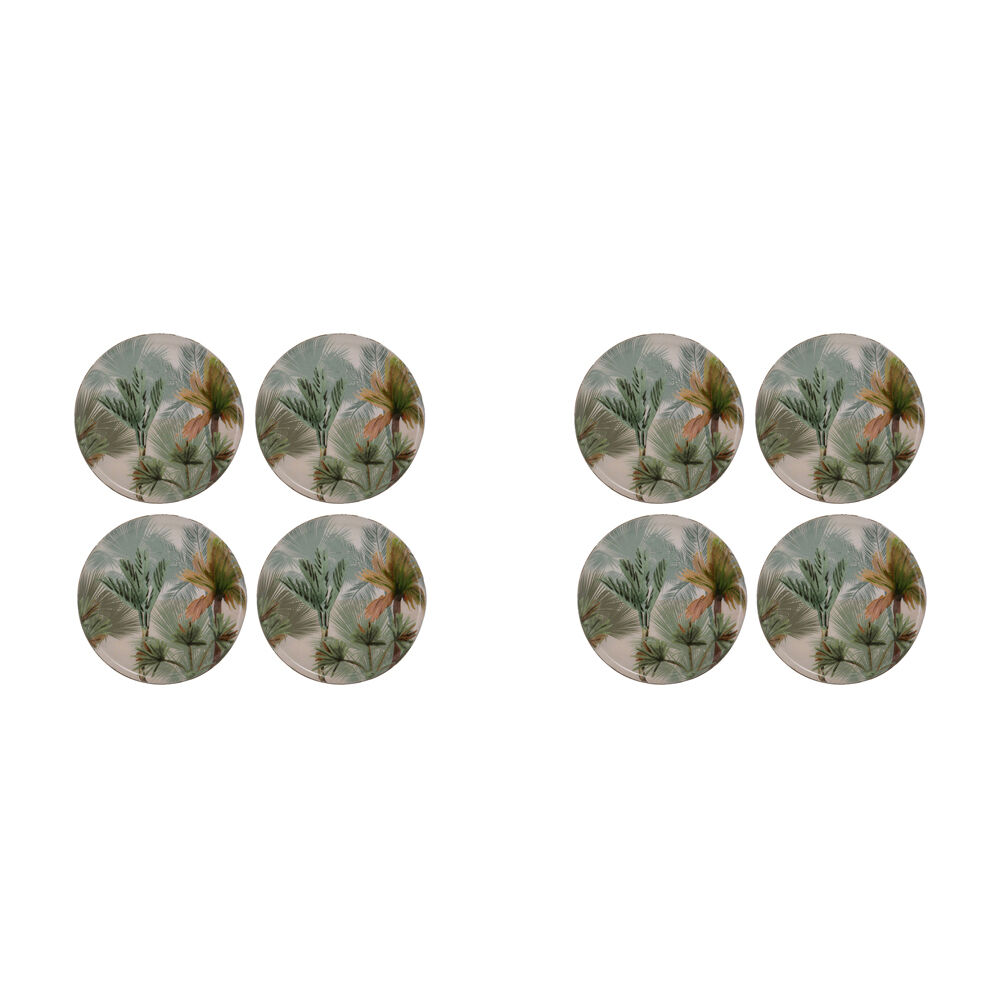 Ladelle 4pc Ladelle Panama Metal Round Drink Coaster Reusable Dining Table Protector (2 Pack)