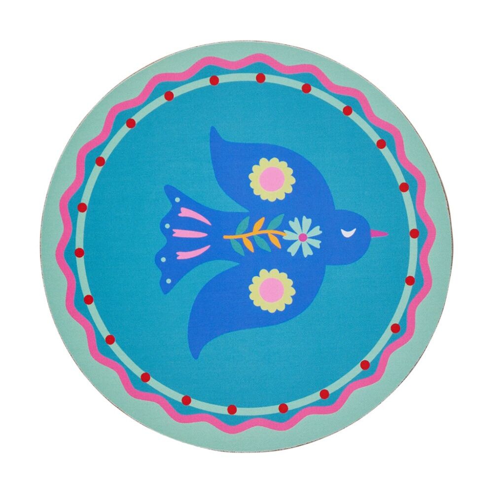 Annabel Trends Cork Backed Coasters Set w/ 6 Unique Designs 10cm Fiesta (6 Pieces) — image 2