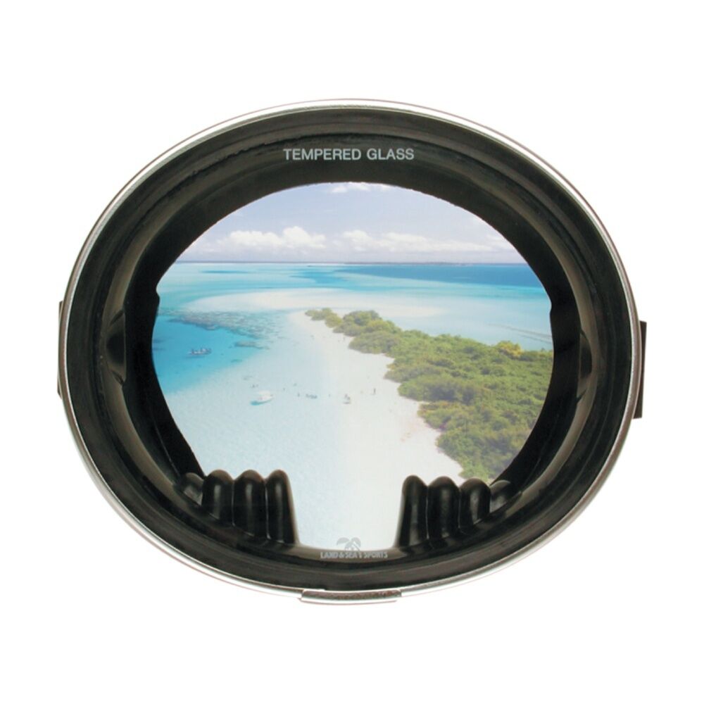 Land & Sea Sports Australia Land & Sea Sports Bali Style Round/Circle Snorkelling Face Mask Black — image 2