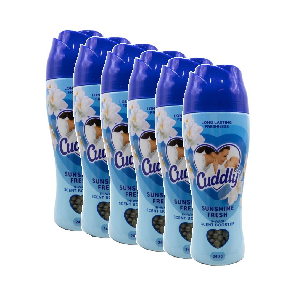 Cuddly In-Wash Scent Booster Pellets Sunshine Fresh Tropical Fragrance 240g (6 Pack)