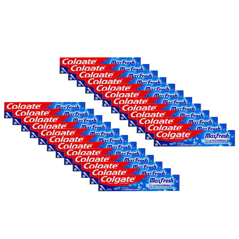 Colgate Max Fresh Cool Mint Fluoride Toothpaste 40g Dental Teeth Care (24 Pack)