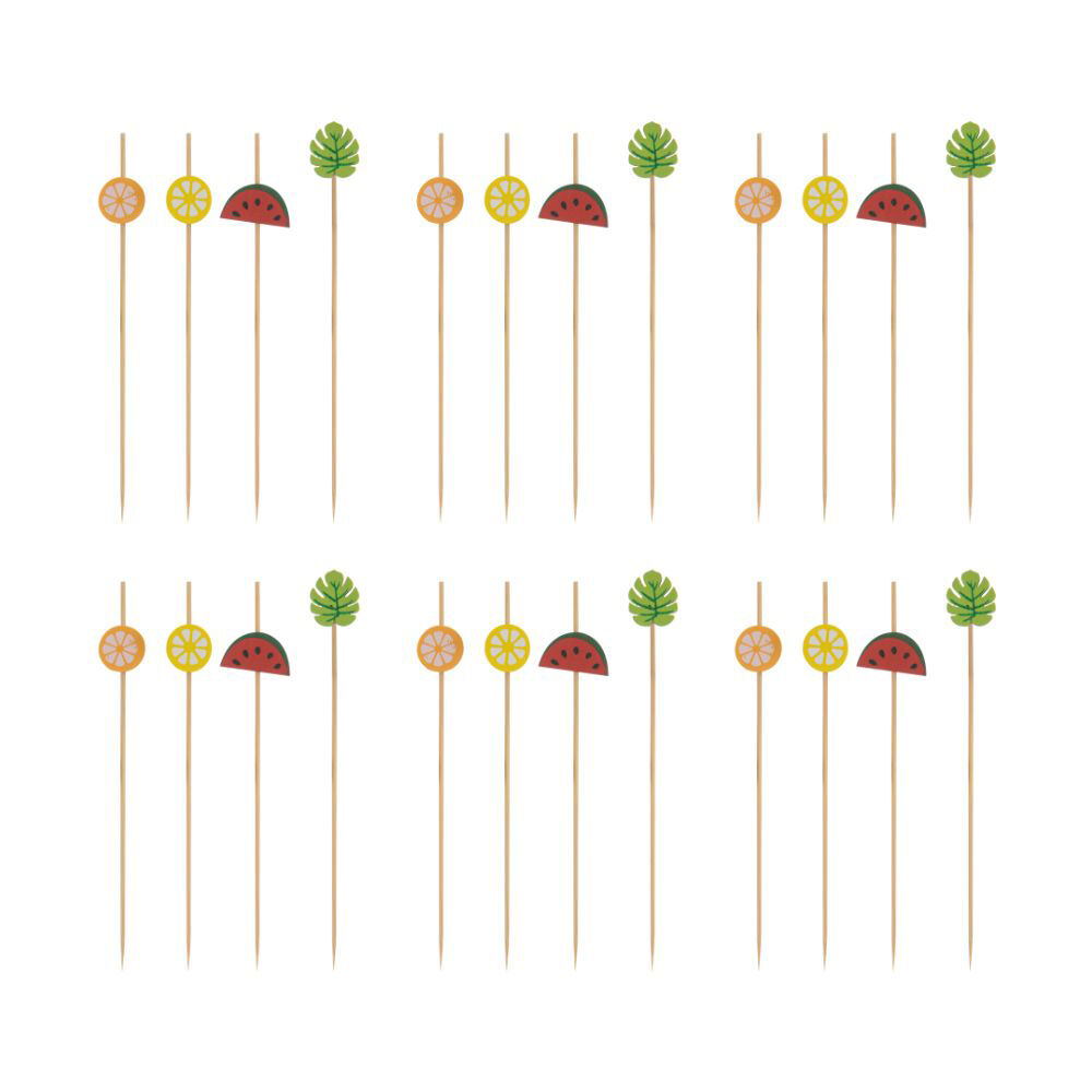 Ladelle Capri Cocktail Appetiser Picks Reusable Bar/Table Decor Assorted (6 Pack)