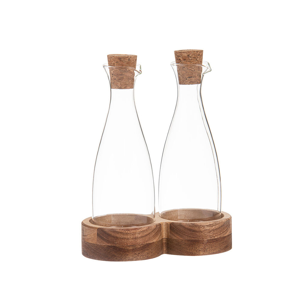 Ladelle Gather Countertop Oil Bottle 500ml Refillable Container Clear (2 Pieces)