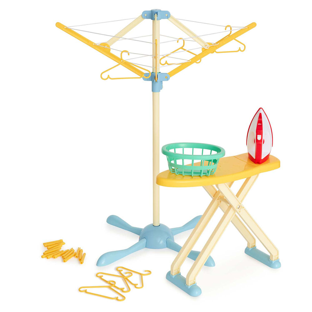 Casdon Kids Children 3y+ Washing Line and Ironing Board Toy Wash Day Set