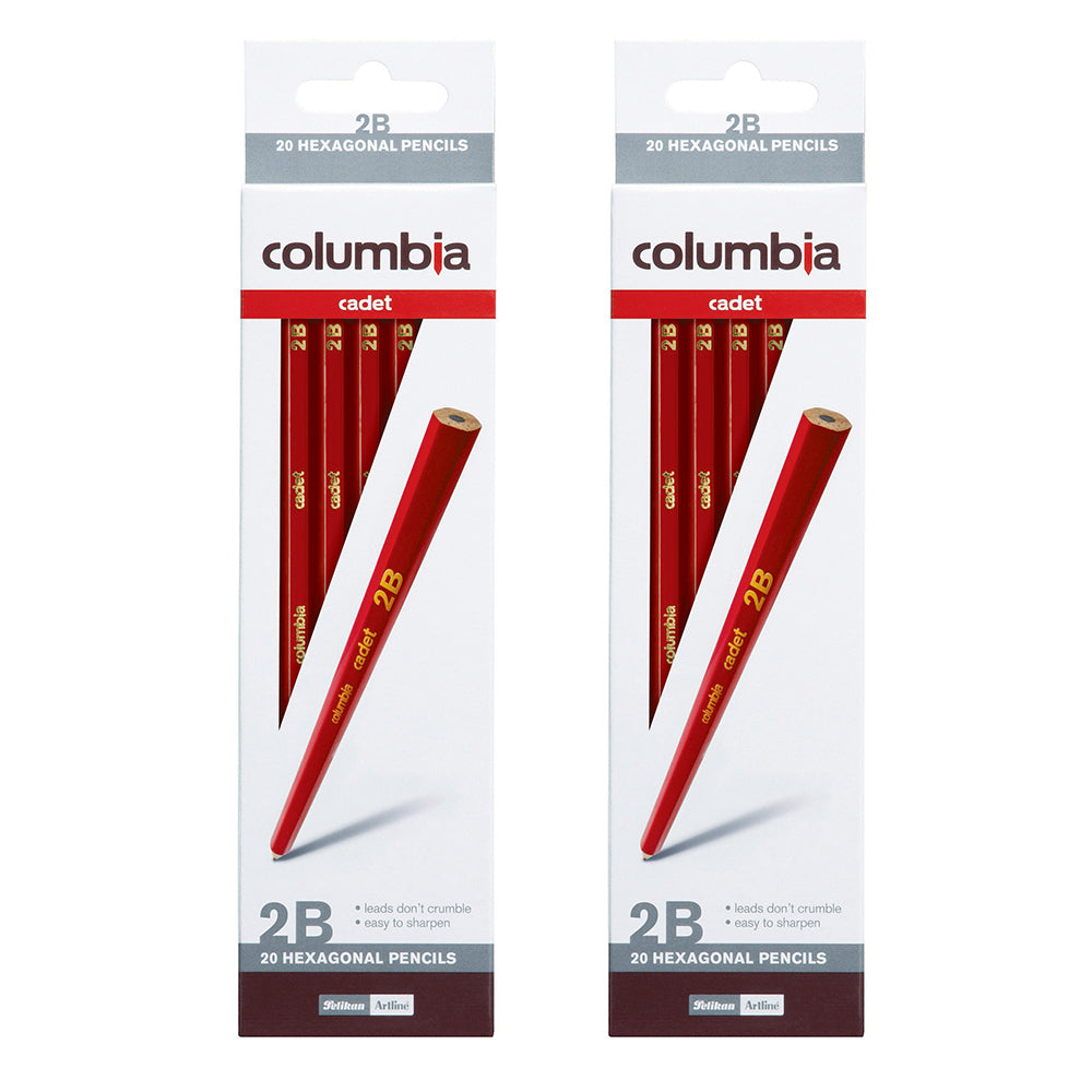 Columbia Cadet Range 2B Drawing/Sketching Hexagonal Pencils (40 Pieces)